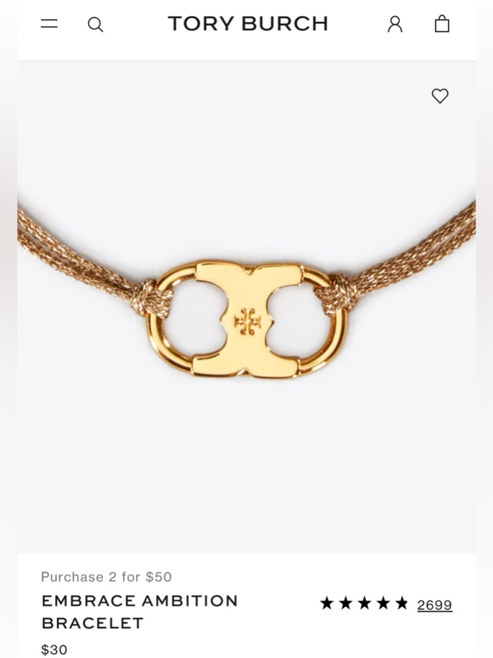 Tory Burch EMBRACE AMBITION BRACELET in Gold/Tory Gold - Picture 3 of 12